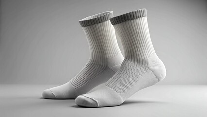 A stylish woman wears elegant leather boots and warm black stockings with a pair of socks