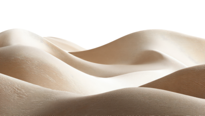 Soft, flowing beige hills.  A textured, undulating surface