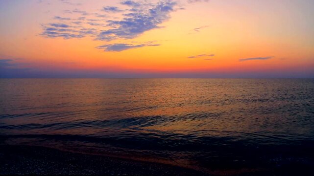 Beautiful summer sunrise over the beach