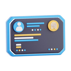 Biometric ID 3D Icon