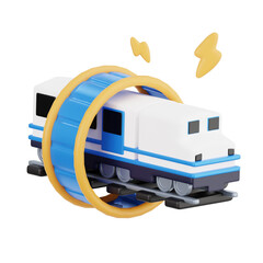 Superfast Train 3D Icon