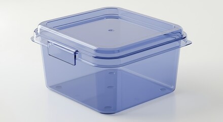 Square plastic storage container