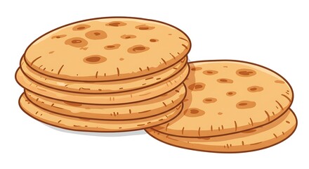 Stack of flatbreads