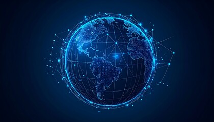 Obraz premium Global network, digital earth