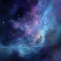 Fototapeta premium Majestic Cosmic Clouds in Vibrant Colors of Purple, Blue, and Pink Capturing the Beauty of the Universe