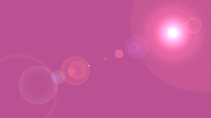 Creative abstract background featuring a solid pink shade with a glowing lens flare light effect. Perfect for digital designs, wallpapers, presentations, and graphic templates.