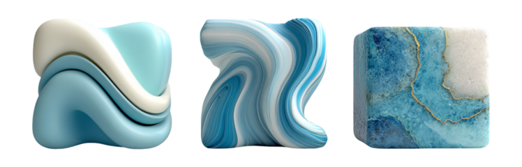 Abstract Blue Shapes in Modern Design for Creative Projects