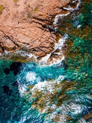 green and blue water