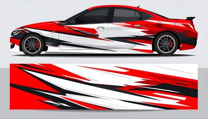Sport car wrap design template