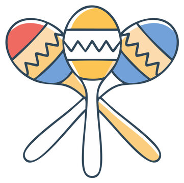 colorful maracas musical instruments clip art preview