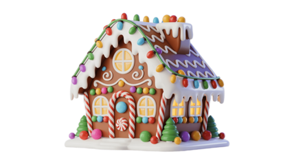 A captivating gingerbread house, a festive treat.
