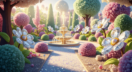 Fototapeta premium flowers in the park