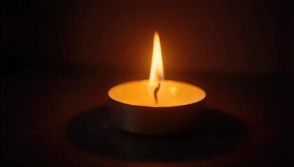 A flickering candle flame, symbolizing hope, faith, and spiritual devotion Perfect for religious, spiritual, or meditation concepts Warm, inviting, and peaceful atmosphere , holy, solace
