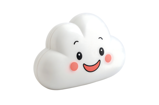 Cute Cloud Light isolated on transparent background