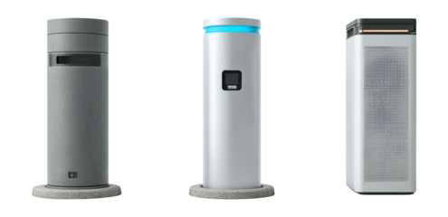 Modern Air Purifiers in Various Designs for Home or Office Use