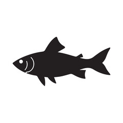 Stylish abstract fish icon illustration symbolizing marine culture and professional identity