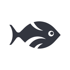 Elegant modern fish silhouette logo design symbolizing eco lifestyle and marine branding