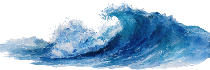 Azure wave cresting