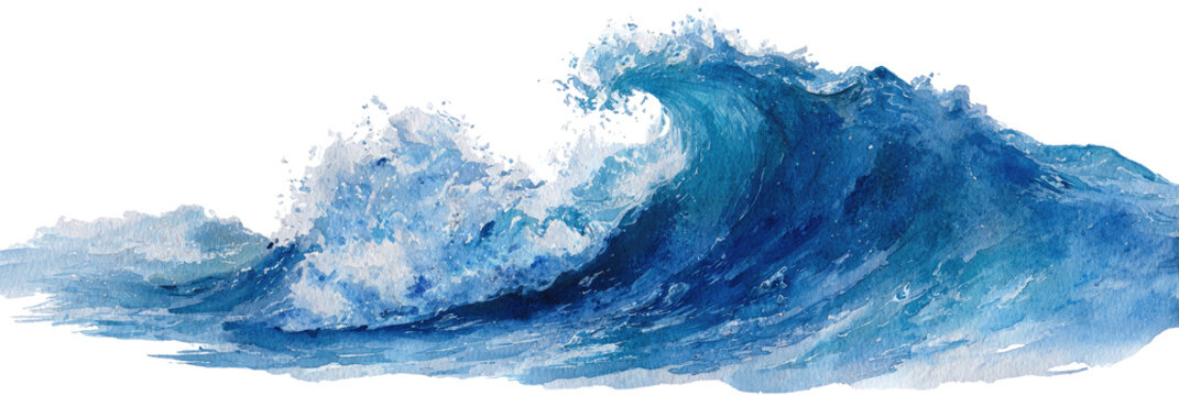 Azure wave cresting - Powered by Adobe