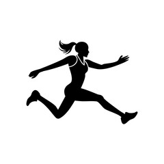Fototapeta premium Woman Running Fast