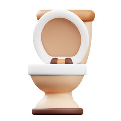 3D Rendered Open Toilet Bowl Sanitary Ware Bathroom Fixture