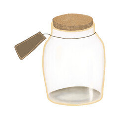 Hand Drawn Colorful Lovely Jar and Sweetness Element