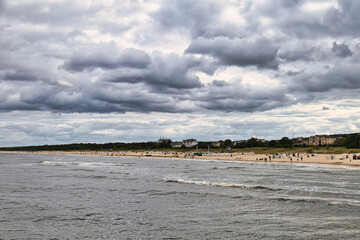 Seebad Ahlbeck , Ostsee , Erholung , Urlaub , Ferien , Strand , Blauer Himmel , Sand , Entspannung , Relaxen , Genießen , Reisen , Tourismus , Usedom