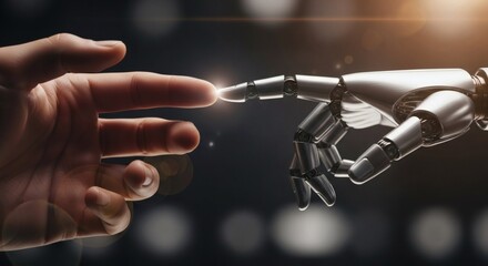 Naklejka premium The Dawn of Artificial Intelligence and the Future of Human Technology Interaction and Integration