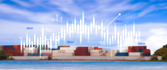 Obraz premium Stock market business and exchange financial growth graph. Business chart data graph diagram, business trading graph investment growth, global trend arrow up and down.