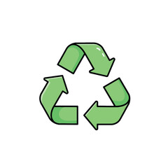 Obraz premium Green Recycle Symbol Icon