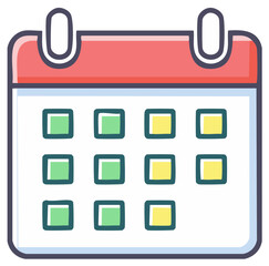 Calendar Icon Vector Illustration Schedule Organizer Appointment Reminder
