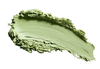 Light sage green, textured cosmetic smear
