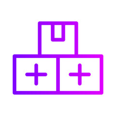Obraz premium boxes gradient icon