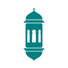 Solid Tosca Ramadan Lantern Icon, Vector