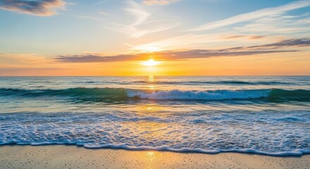 Fototapeta premium Sunrise over beach