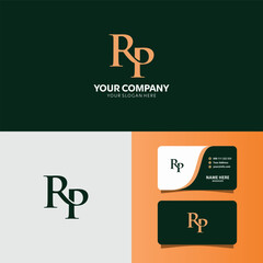 Elegant business logo RP with modern design for professional branding, perfect for corporate use