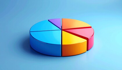 Obraz premium Colorful pie chart graphic