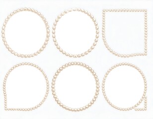 Pearls frame set.  Various shapes