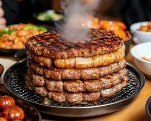 Korean Bungeoppang with Steam Rising surrounded by roasted chestnuts and street cart textures, shot in natural side lighting for warm, authentic tone