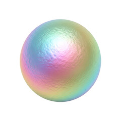 Iridescent holographic pearl sphere or orb