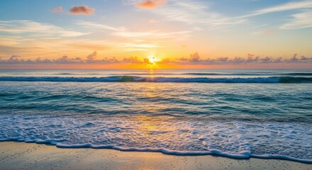 Fototapeta premium Sunrise over beach