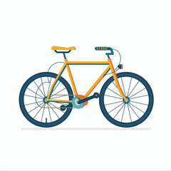 Fototapeta premium Bicycle Icon Minimal Flat Vector Illustration with Clean Lines and Simple Design 