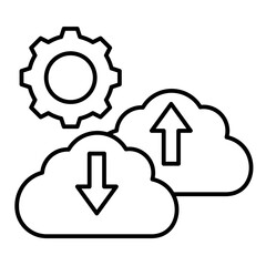 Cloud Service  Icon Element For Design