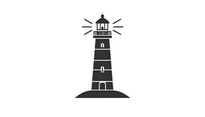 Simple lighthouse silhouette