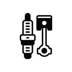 Black solid icon for automotive component