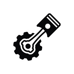Black solid icon for mechanical item
