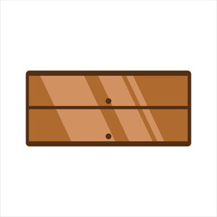 Wall Cabinet Vector Flat Illustration