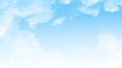 Sky Blue Background, Beautiful Landscape abstract texture of white cloud for Spring, Summer design, Beautiful Nature gradient blue sky sun light in Winter for Environment day
