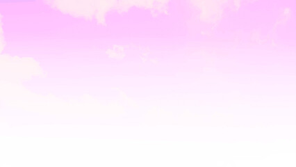 natural scenery background pink sky with bright white clouds and clear
