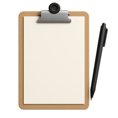 television job loss concept. Clipboard with blank sheet and pen.